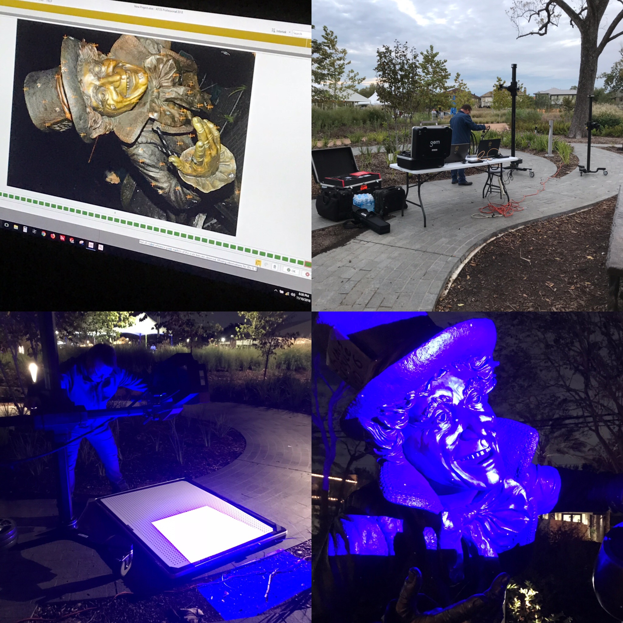 Madhatter3Dscan 3D scanning Alice in Wonderland in the park using 3D technology in fine art