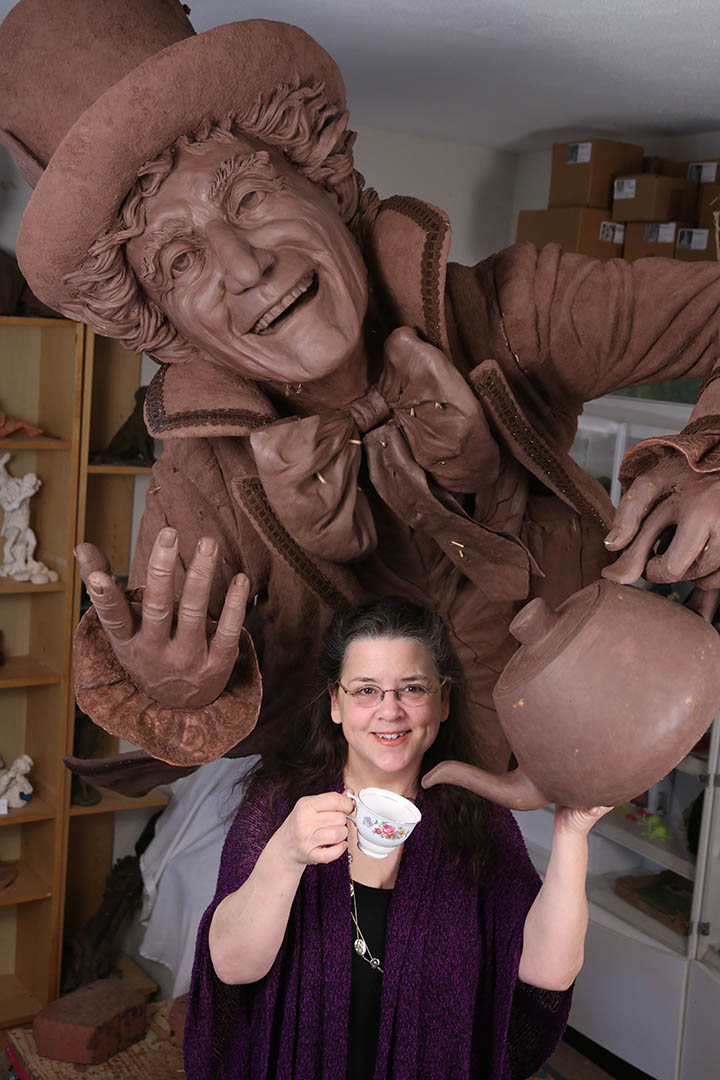 MadHatterBridgettesml Houston, Texas artist Bridgette Mongeon with Mad Hatter