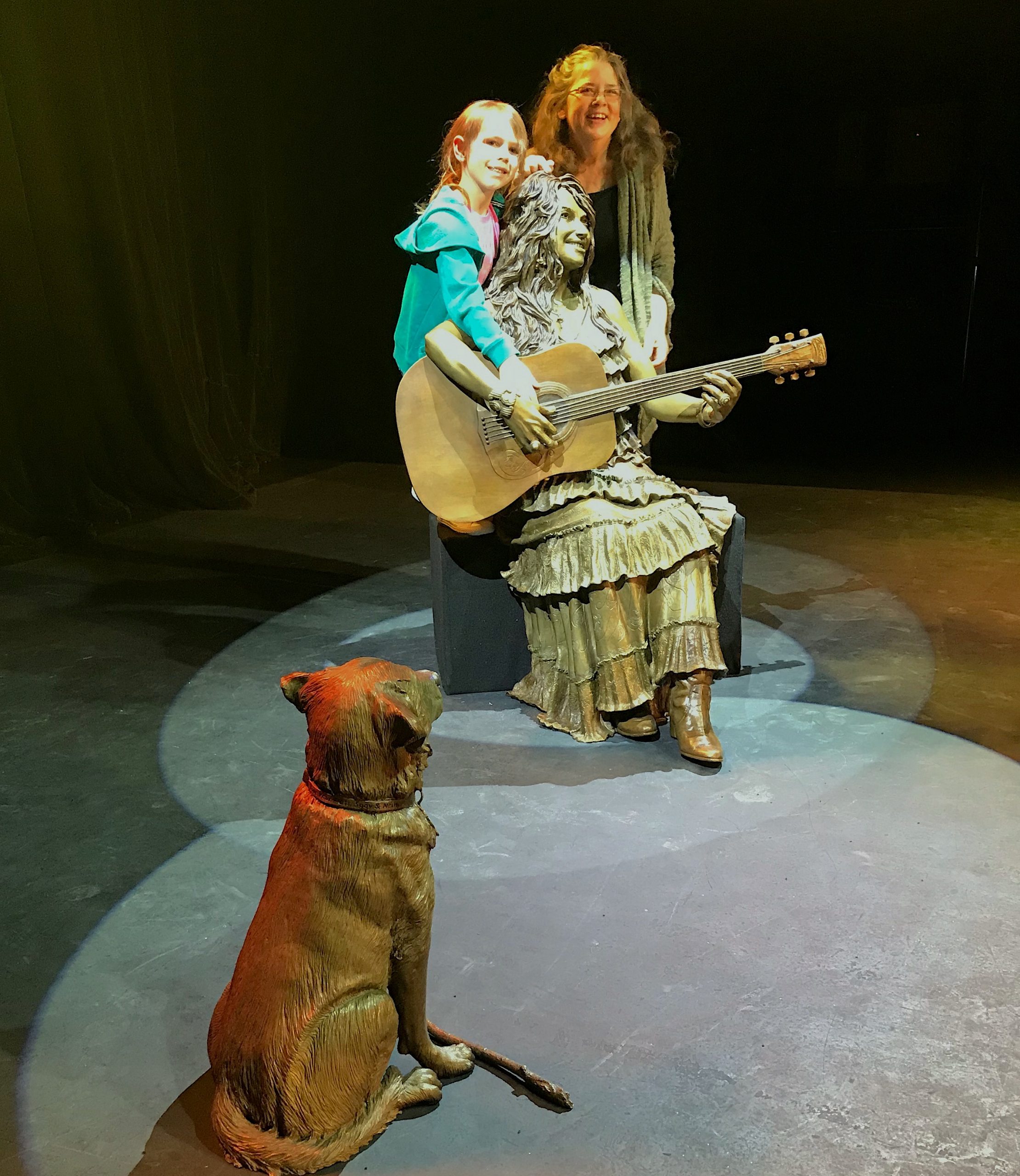 Norma Bronze statue of singer with Texas, artist Bridgette Mongeon