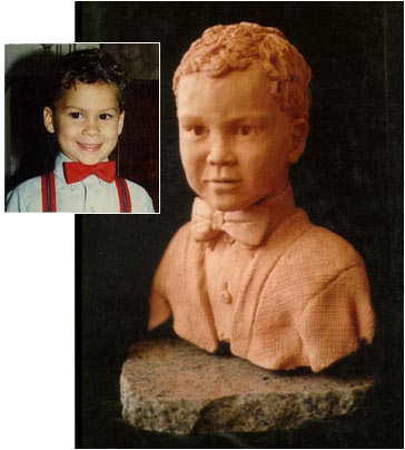 chip1 Bridgette Mongeon creates portrait sculpture of children