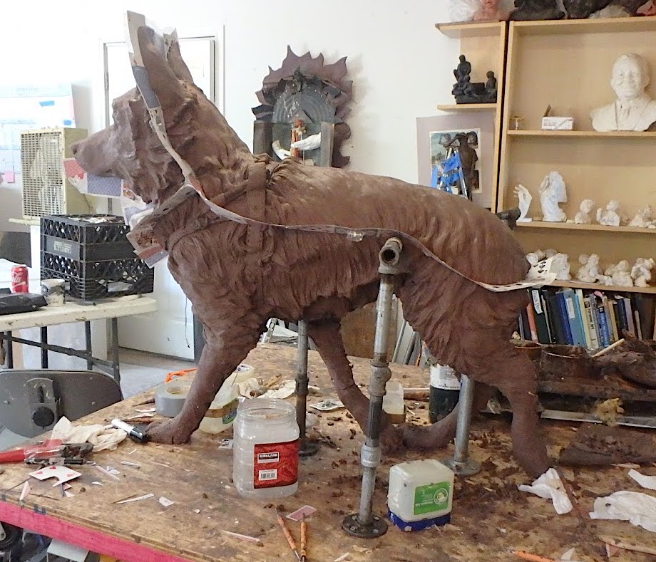 johnturner13 Mold making for bronze casting by Texas artist Bridgette Mongeon