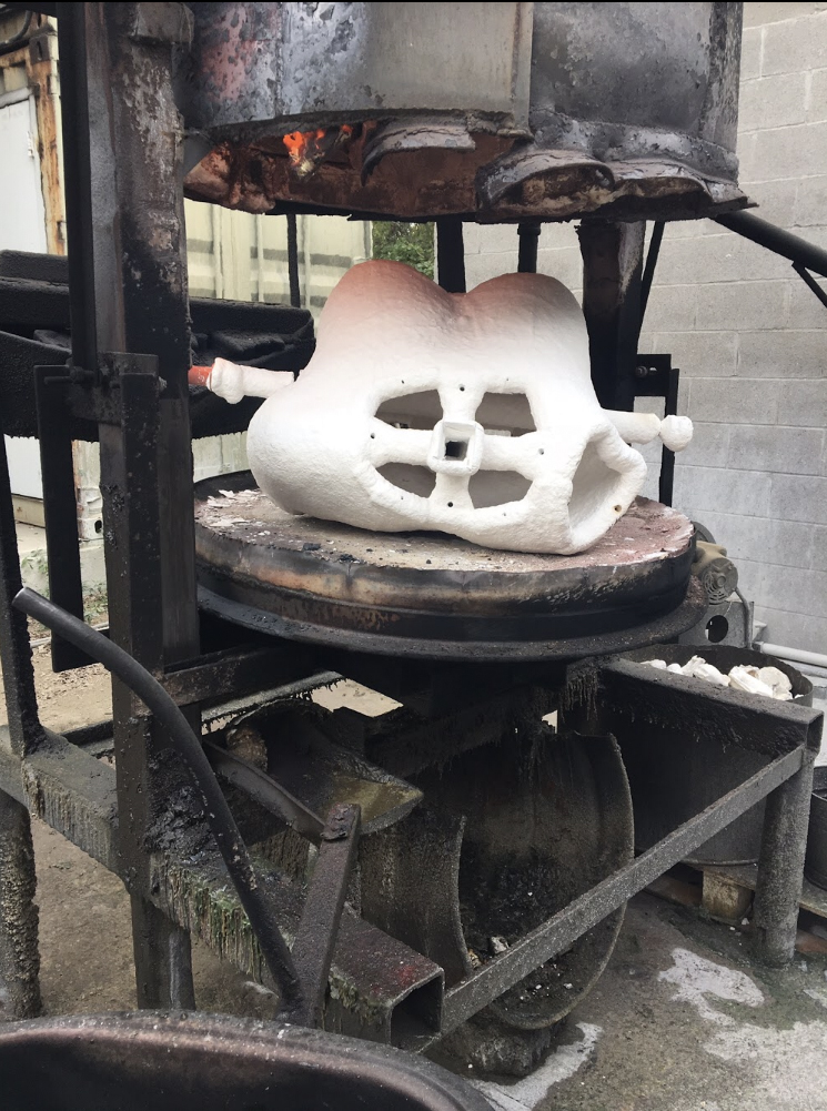 johnturner25 a ceramic shell is a part of the process of creating a bronze by artist Bridgette Mongeon