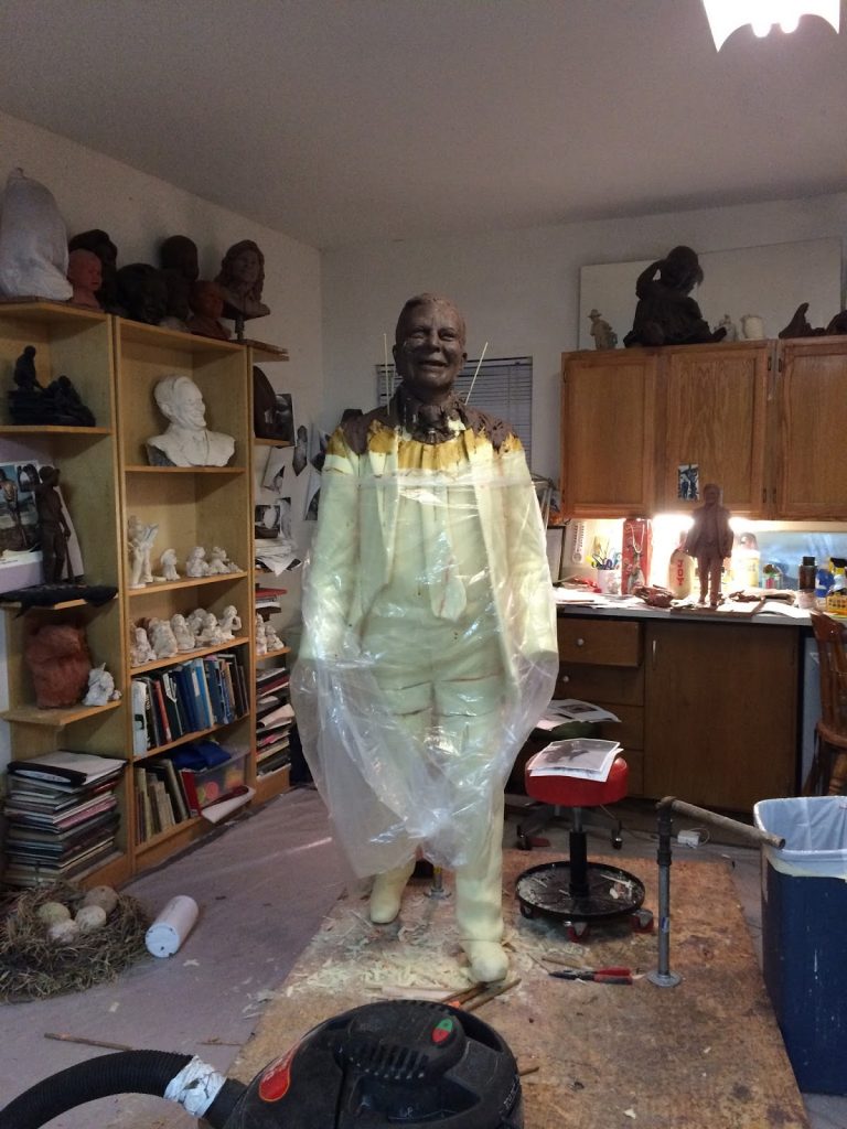 CNC foam armature and clay.