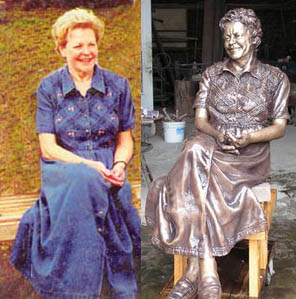 patsycompare Sculptor Bridgette Mongeon specializes in sculpting deceased loved ones.