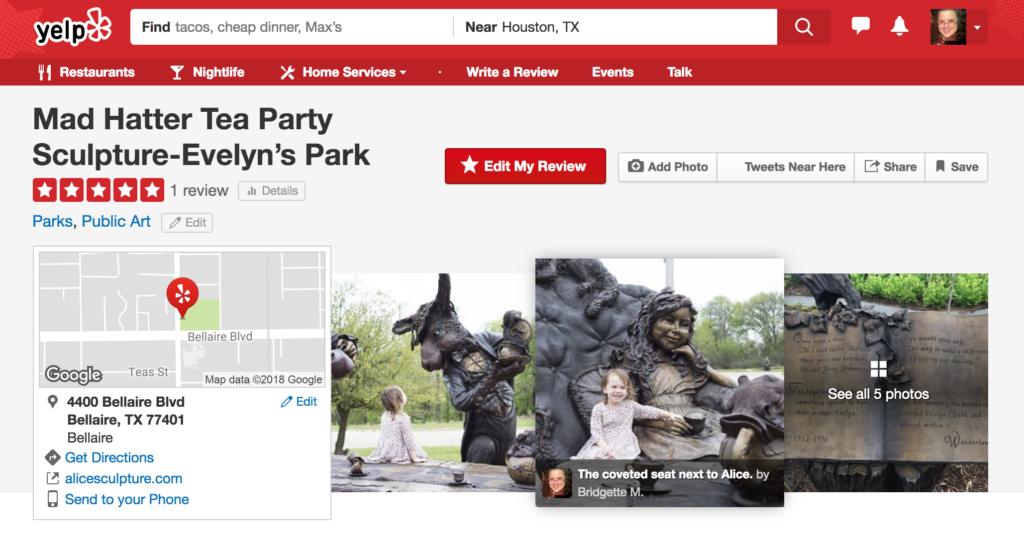 Houston, Texas Sculptor Bridgette Mongeon sculpts Alice in Wonderland's Mad Hatter Tea Party.