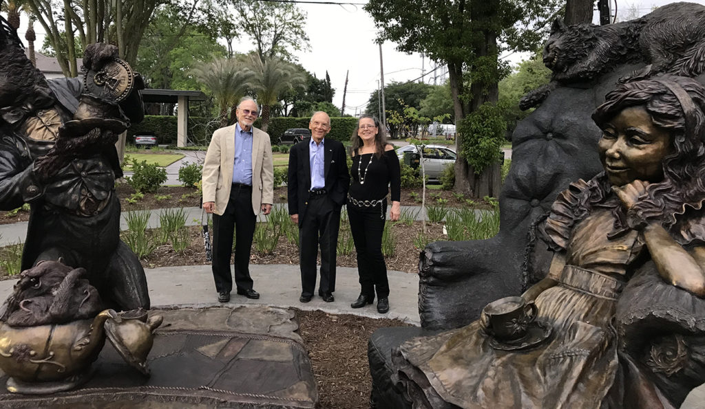 Sculptor Bridgette Mongeon of Houston, Texas sculpts Alice in Wonderland and a Mad Hatter Tea Party.