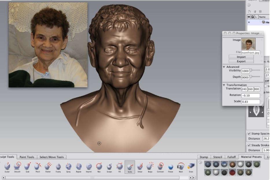 portrait sculpture by Bridgette Mongeon