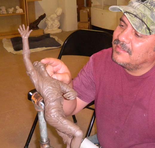 Sculpting ultimate frisbee player