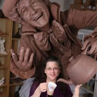 Houston, Texas artist Bridgette Mongeon with Mad Hatter