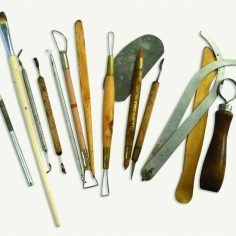 artist Bridgette Mongeon sculpting tools